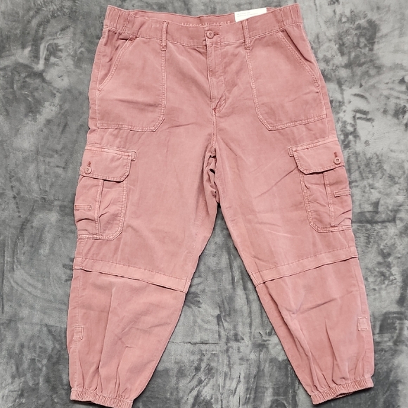 American Eagle Outfitters Pants - American Eagle Dusty Pink  High-Rise Baggy Joggers Cargo   sz16
